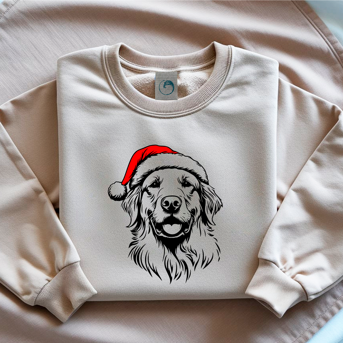 Oversized Φούτερ Golden Retriever Santa