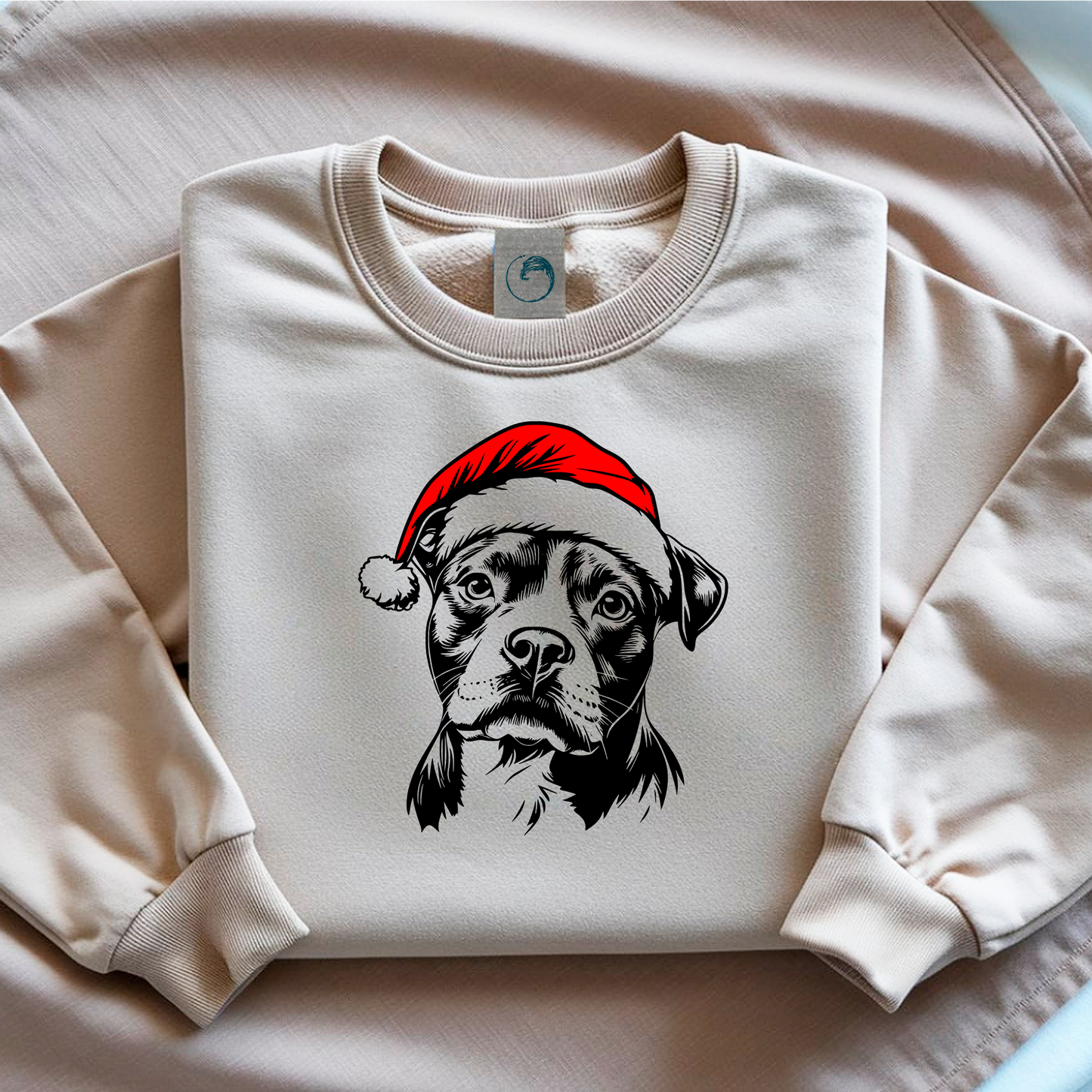 Oversized Φούτερ American Staffordshire Santa