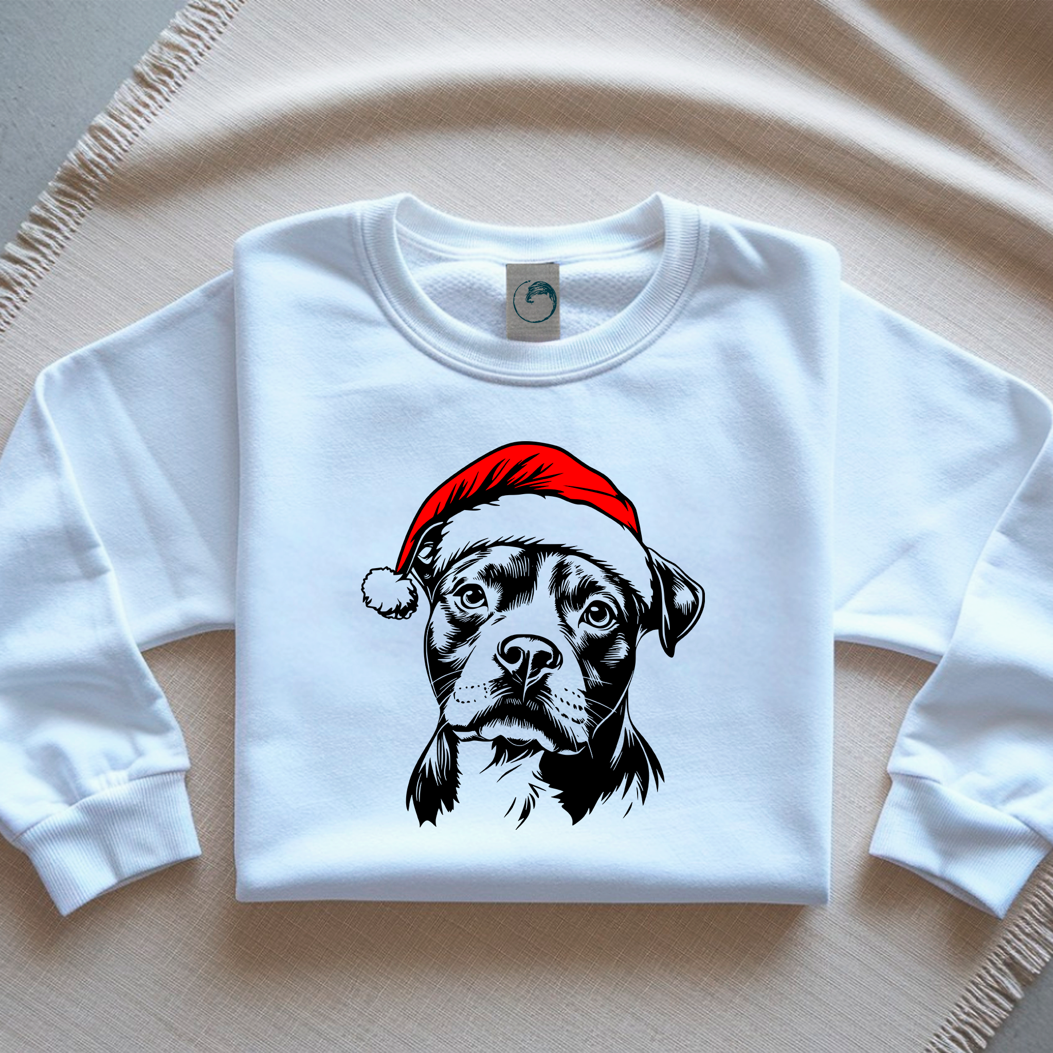 Oversized Φούτερ American Staffordshire Santa