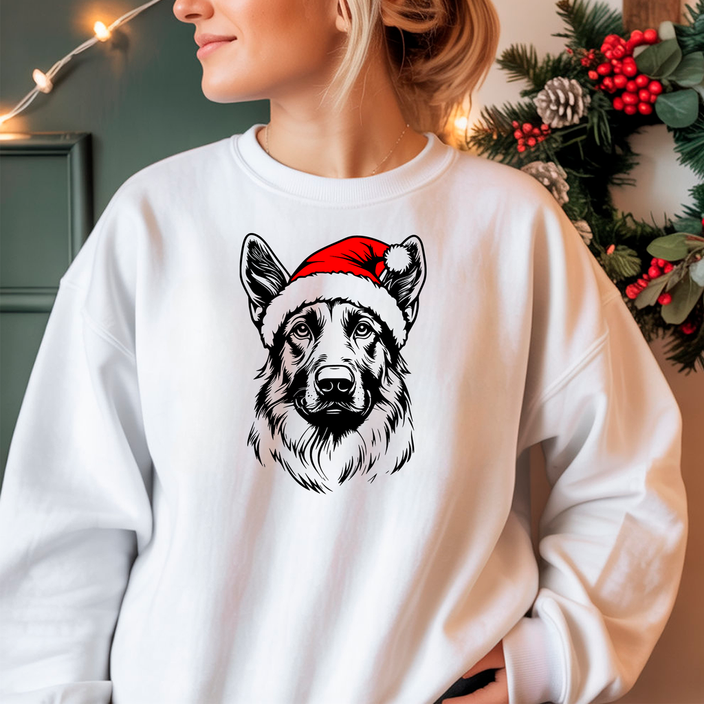 Oversized Φούτερ German Shepherd Santa