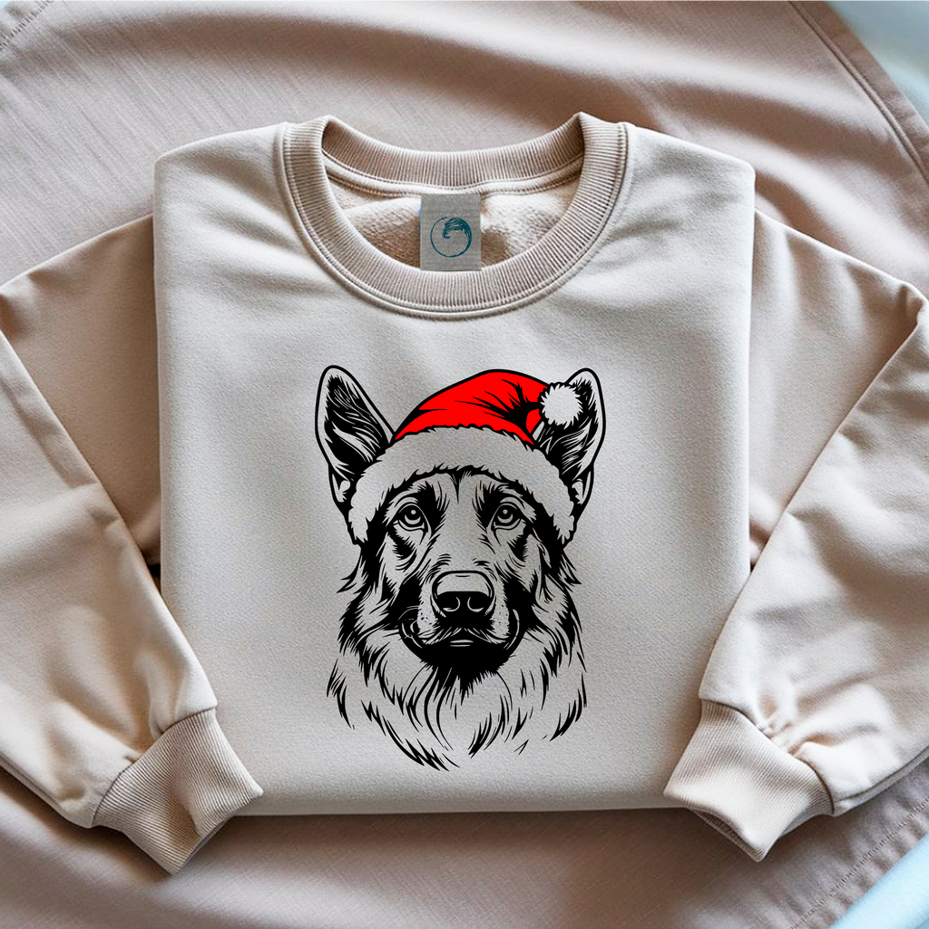 Oversized Φούτερ German Shepherd Santa