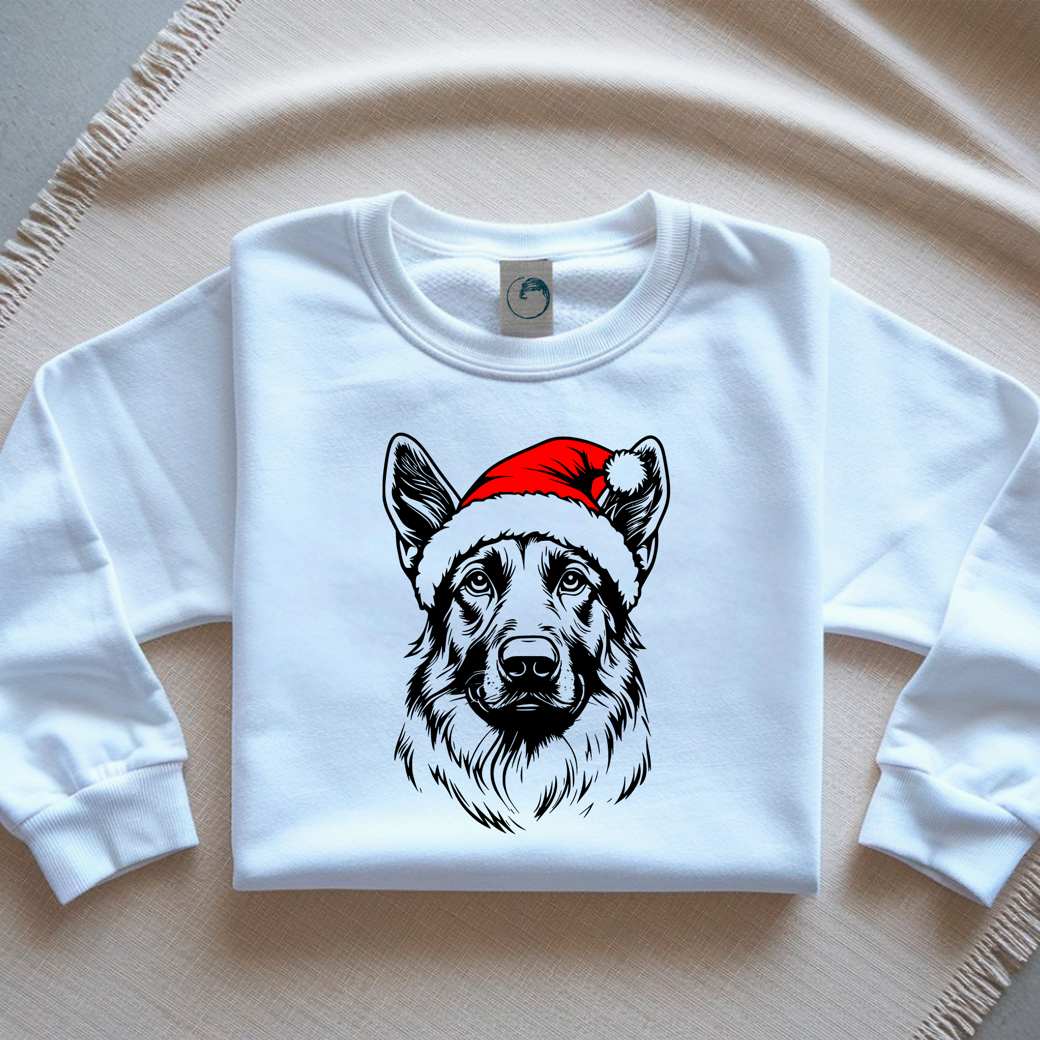 Oversized Φούτερ German Shepherd Santa