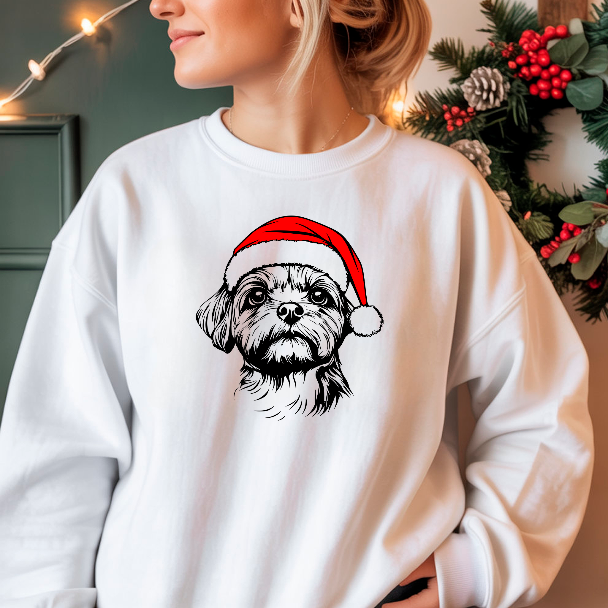 Oversized Φούτερ Maltese Santa