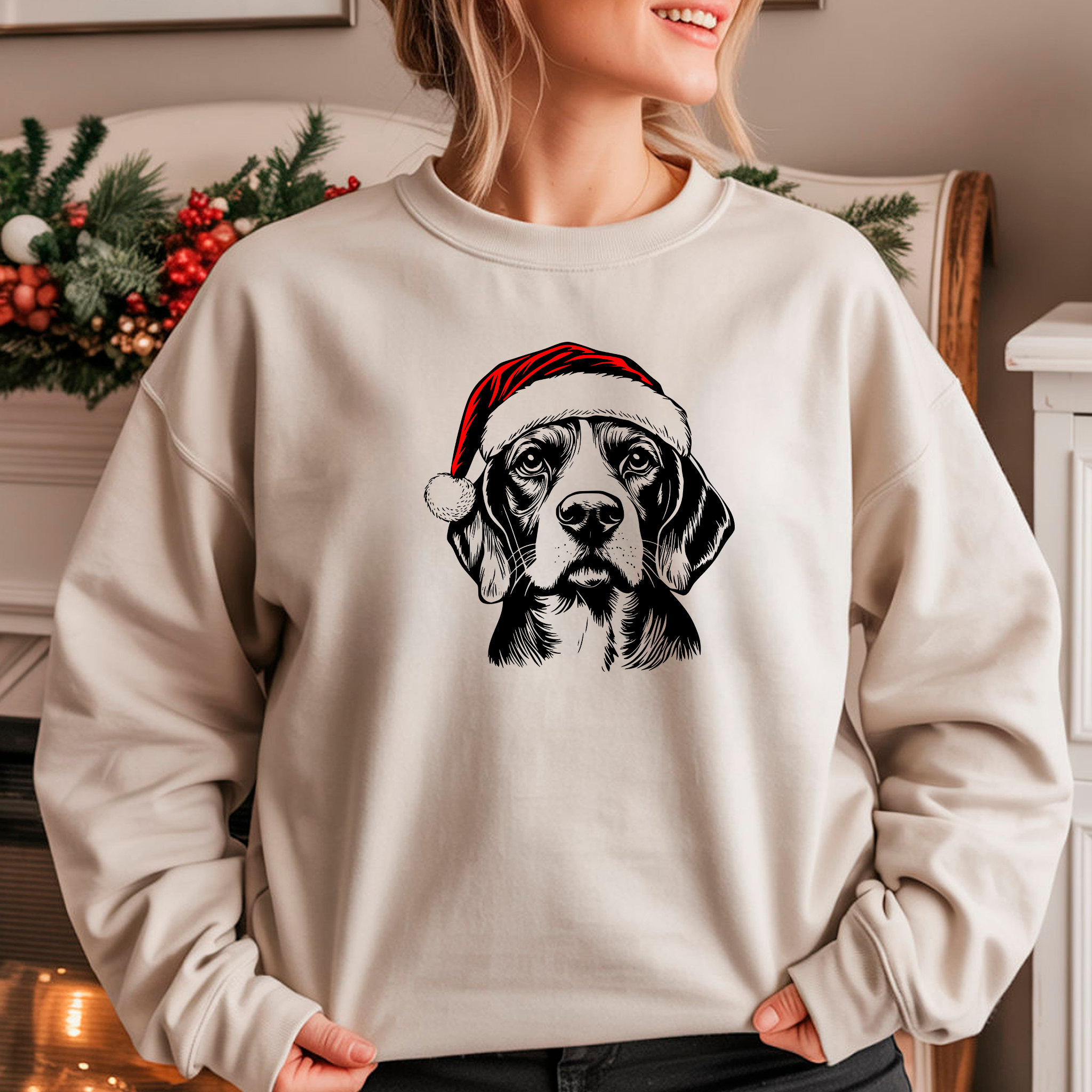 Oversized Φούτερ Beagle Santa