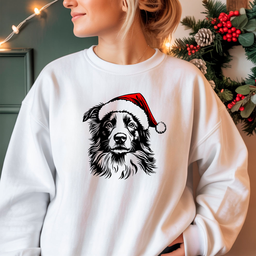 Oversized Φούτερ Border Collie Santa