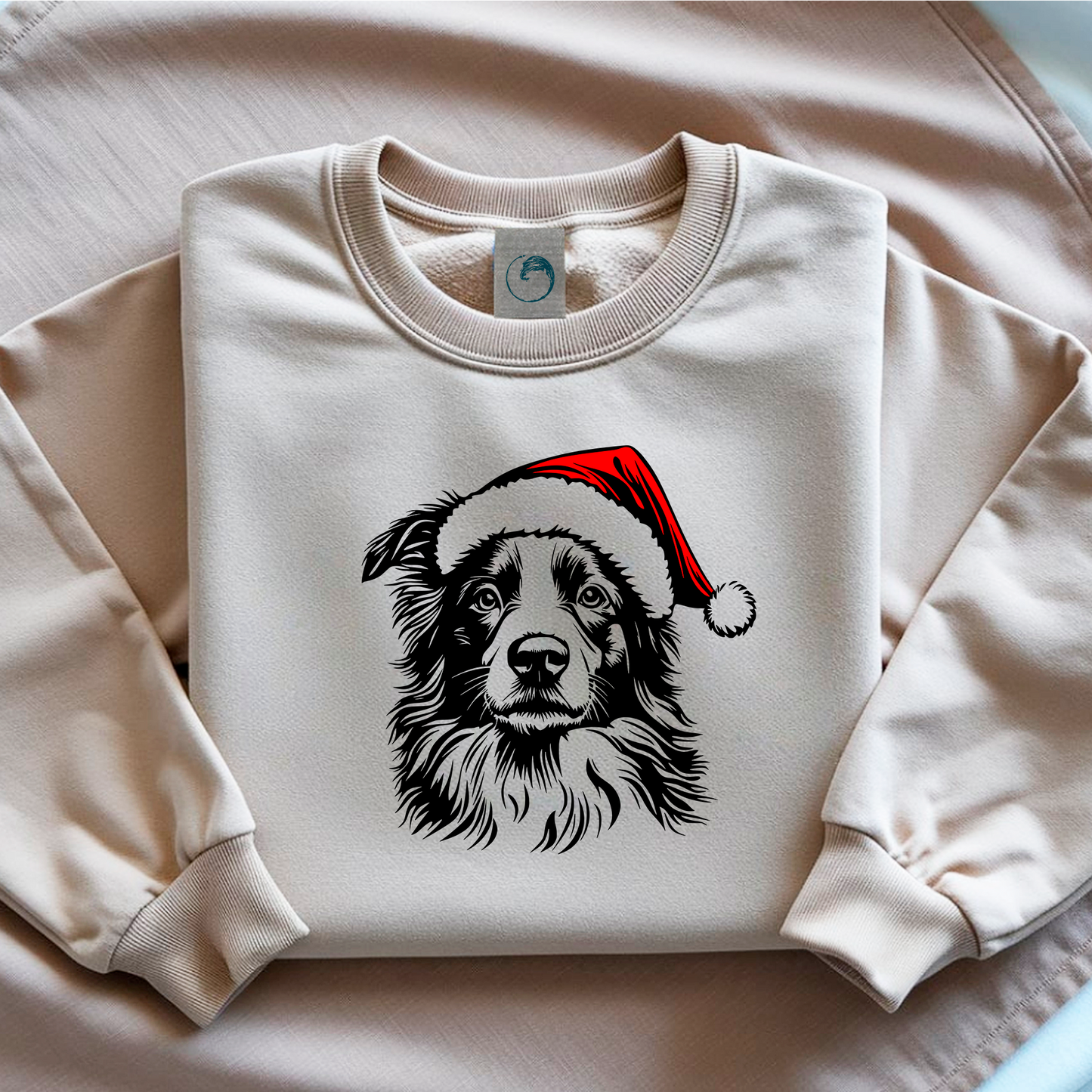 Oversized Φούτερ Border Collie Santa