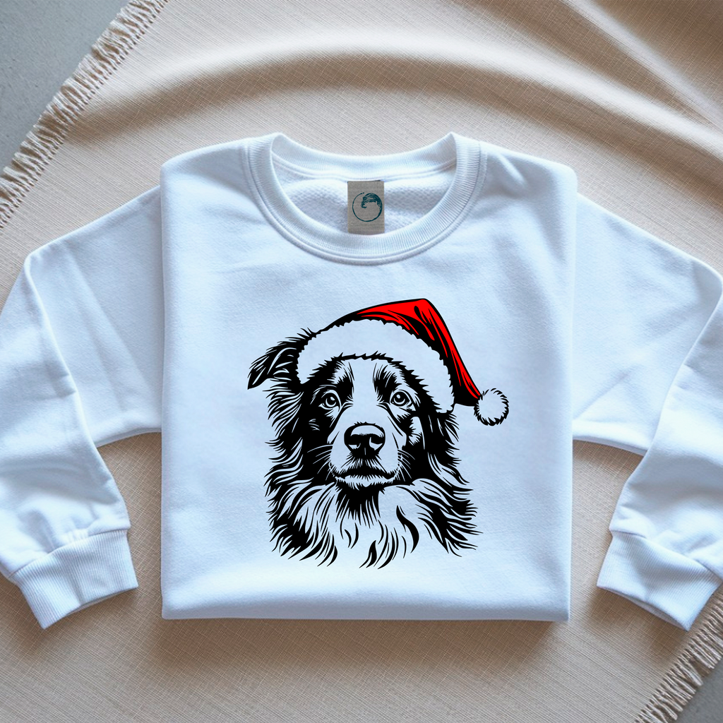 Oversized Φούτερ Border Collie Santa