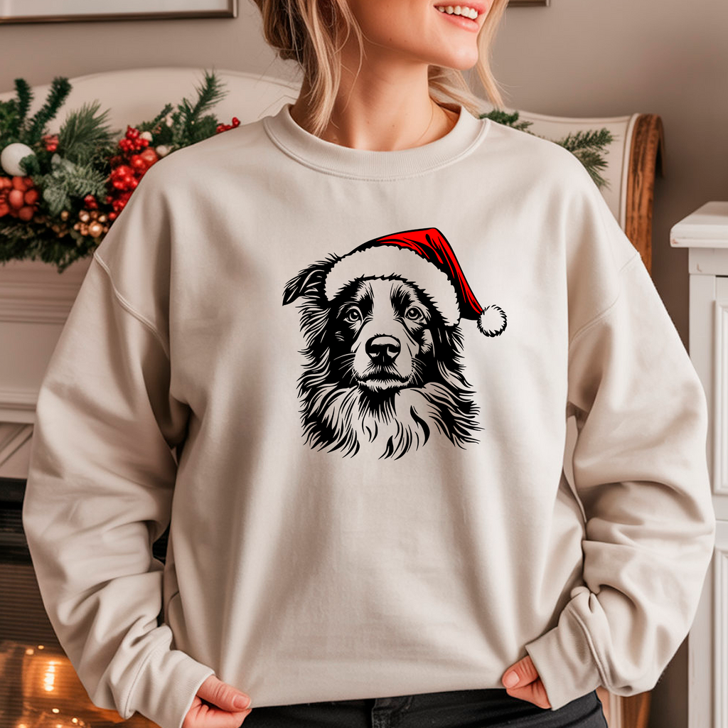 Oversized Φούτερ Border Collie Santa