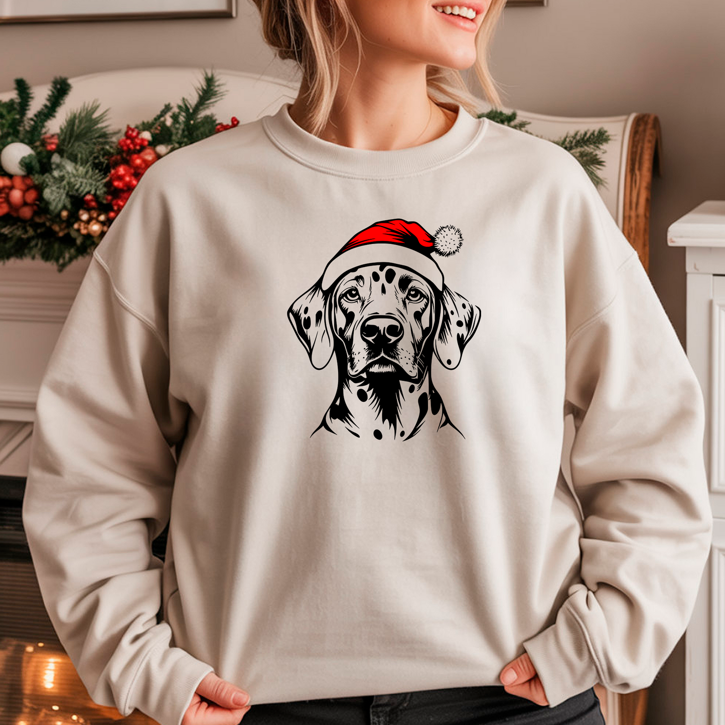 Oversized Φούτερ Dalmatian Santa