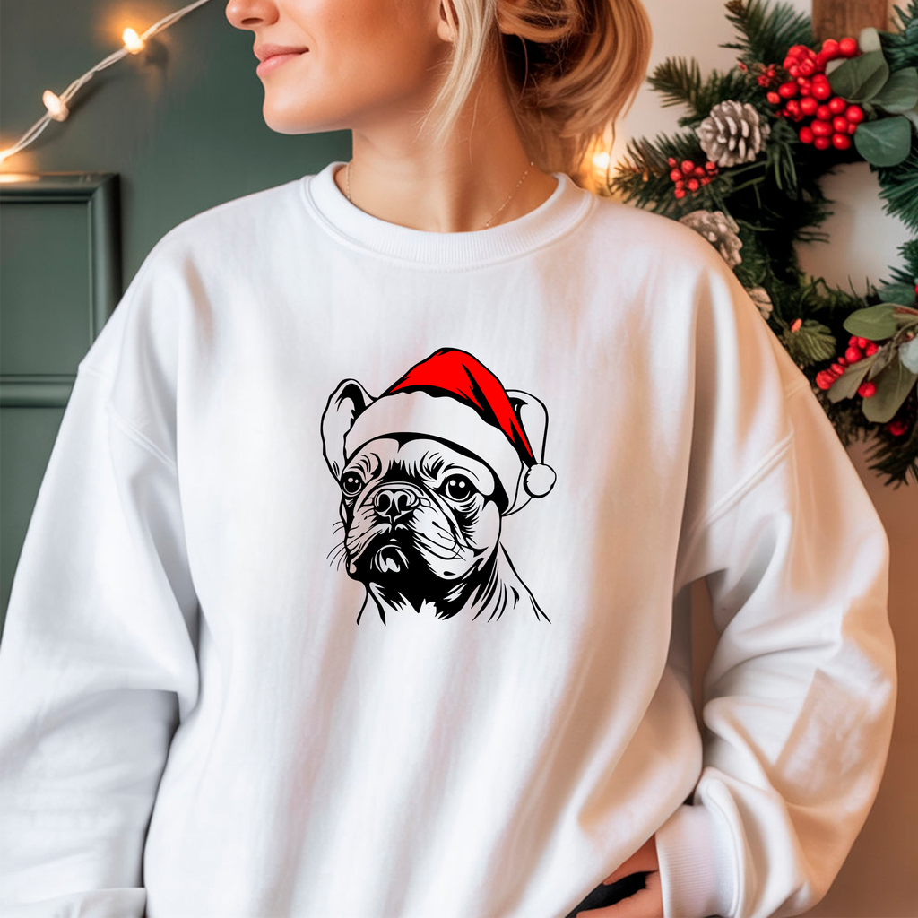Oversized Φούτερ French Bulldog Santa