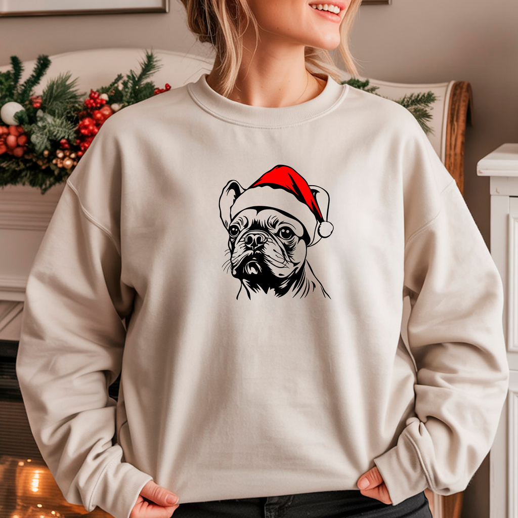 Oversized Φούτερ French Bulldog Santa