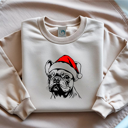 Oversized Φούτερ French Bulldog Santa