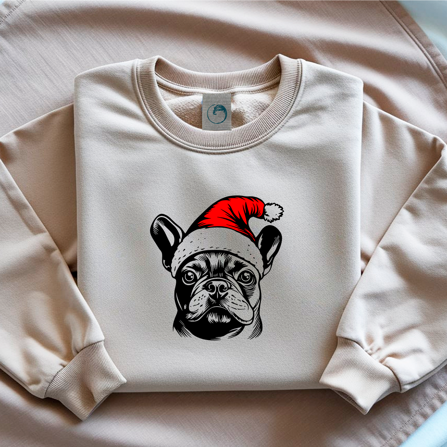 Oversized Φούτερ French Bulldog Santa
