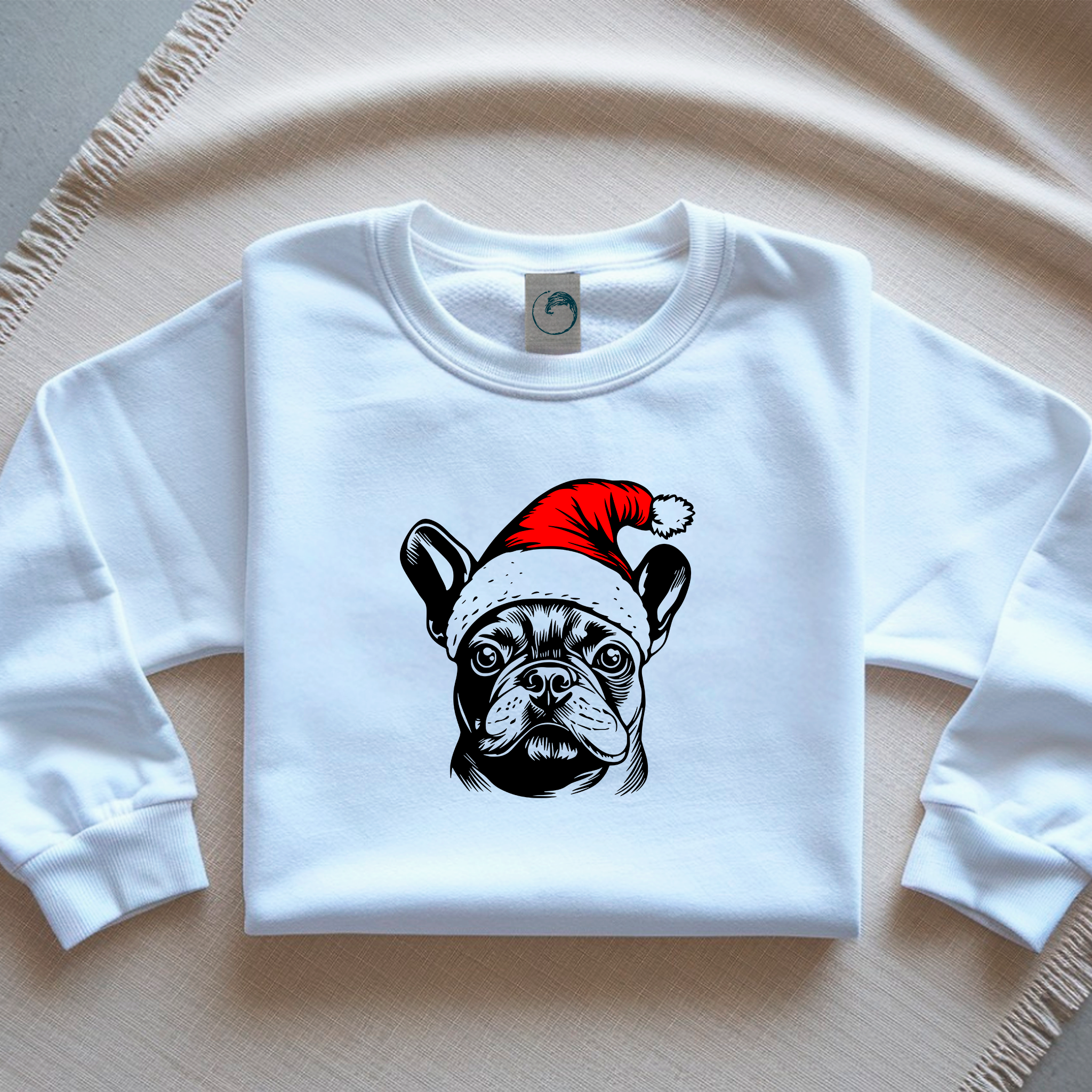 Oversized Φούτερ French Bulldog Santa