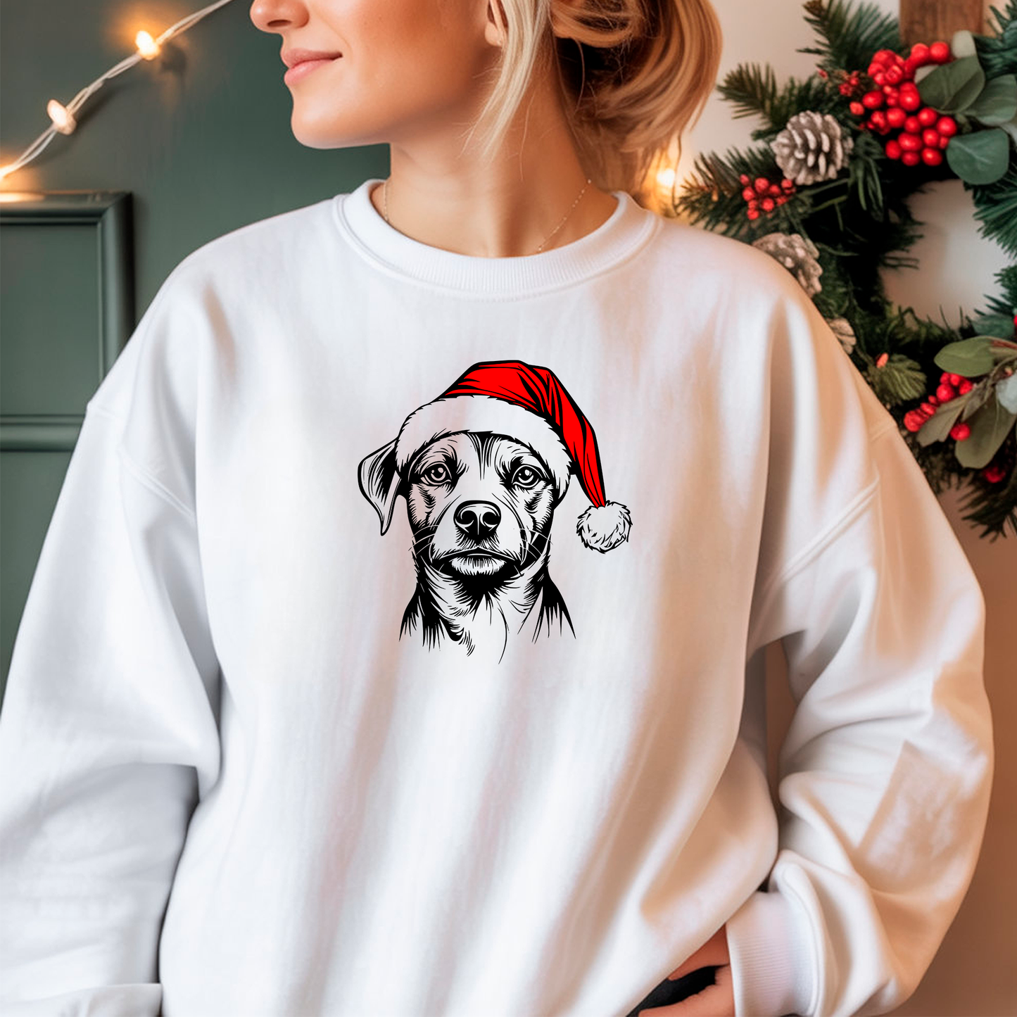 Oversized Φούτερ Jack Russell Santa