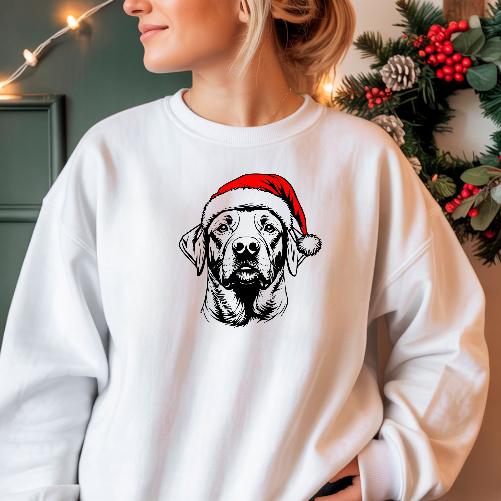 Oversized Φούτερ Labrador Retriever Santa