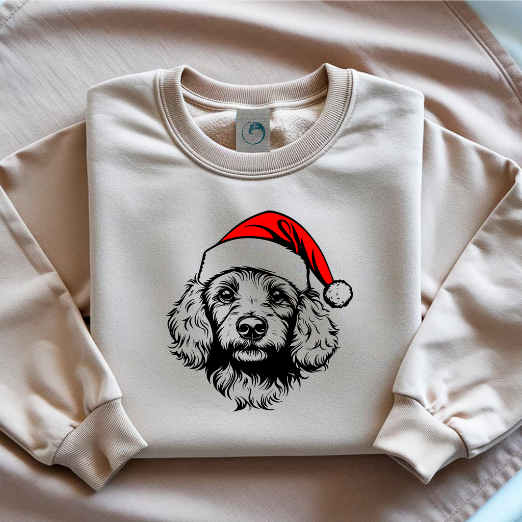 Oversized Φούτερ Poodle Santa
