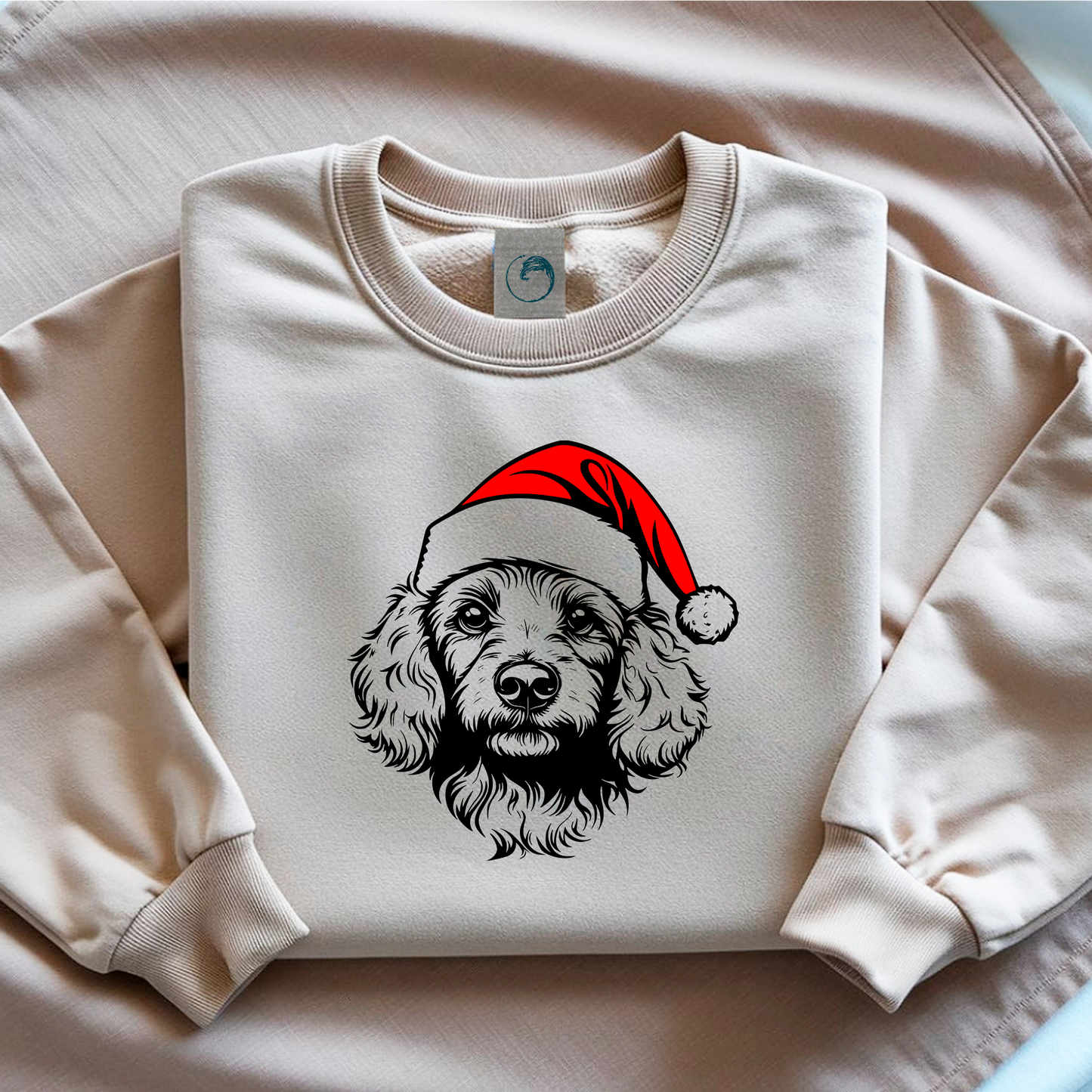 Oversized Φούτερ Poodle Santa