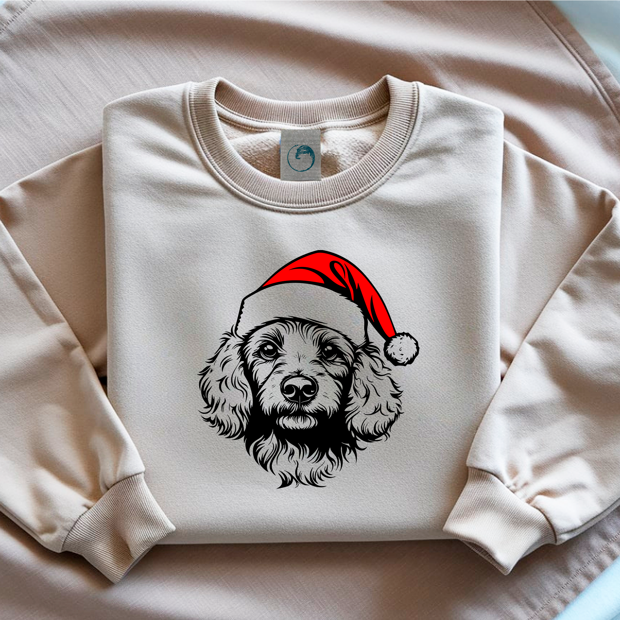 Oversized Φούτερ Poodle Santa