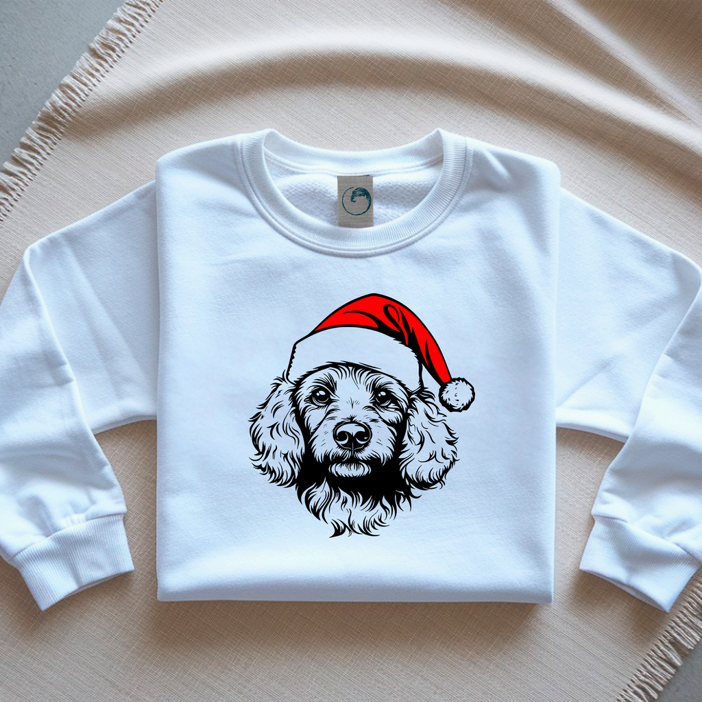 Oversized Φούτερ Poodle Santa
