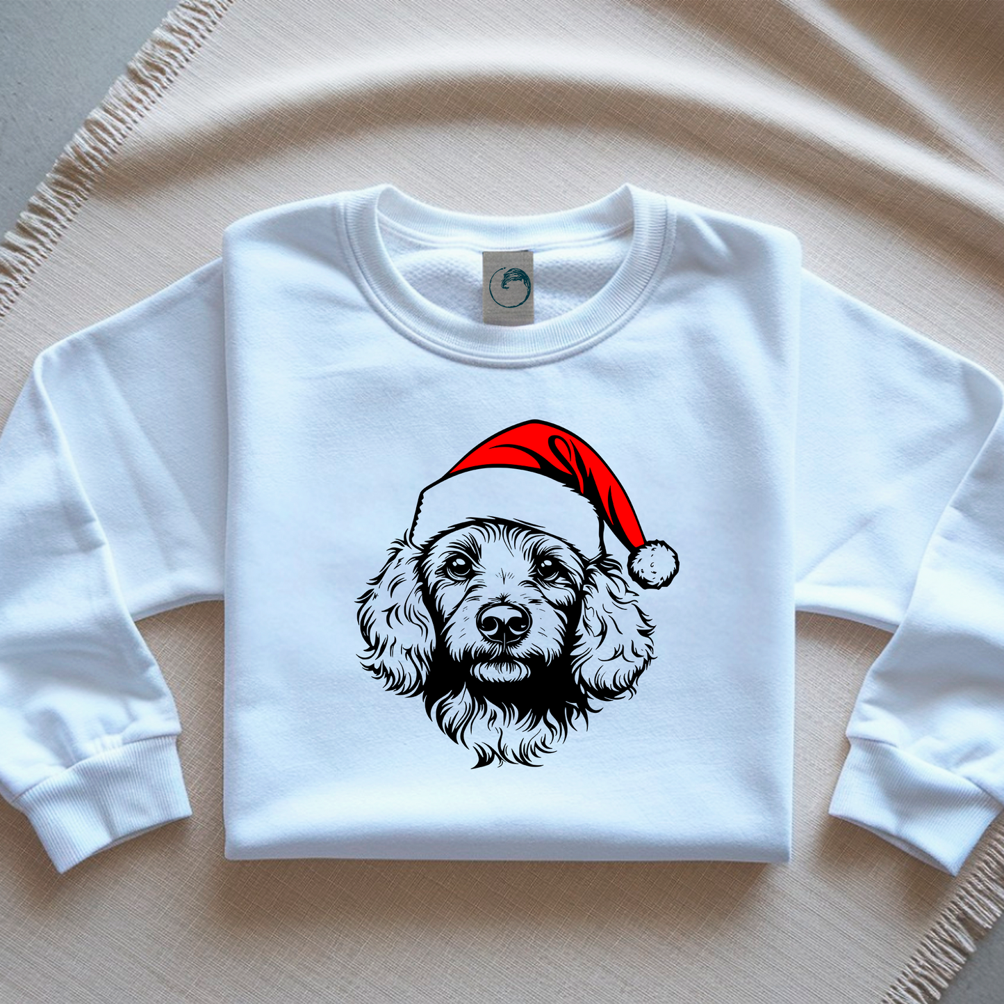 Oversized Φούτερ Poodle Santa