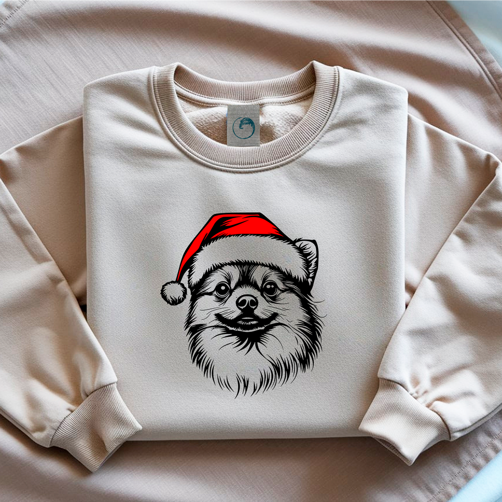 Oversized Φούτερ Pomeranian Santa