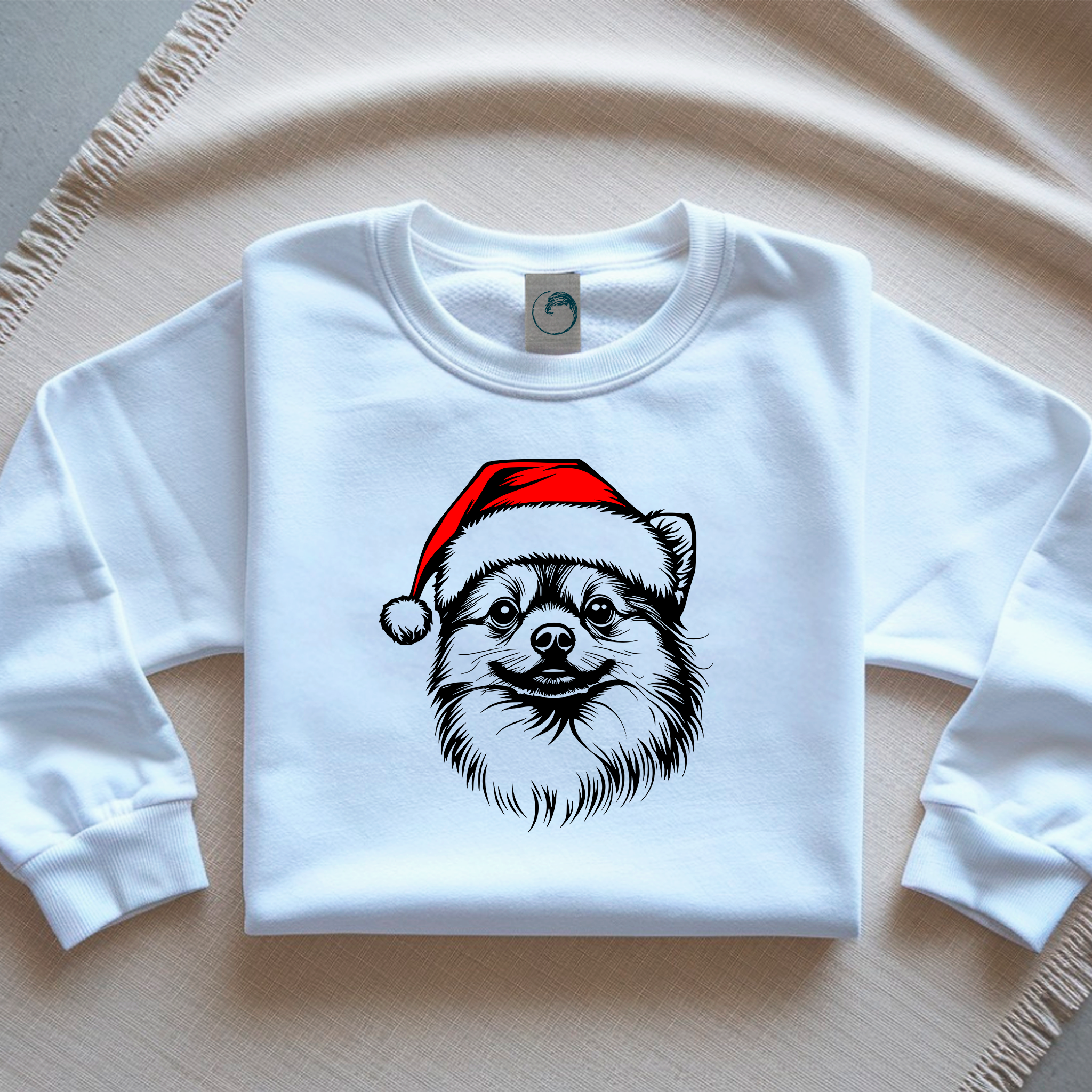 Oversized Φούτερ Pomeranian Santa