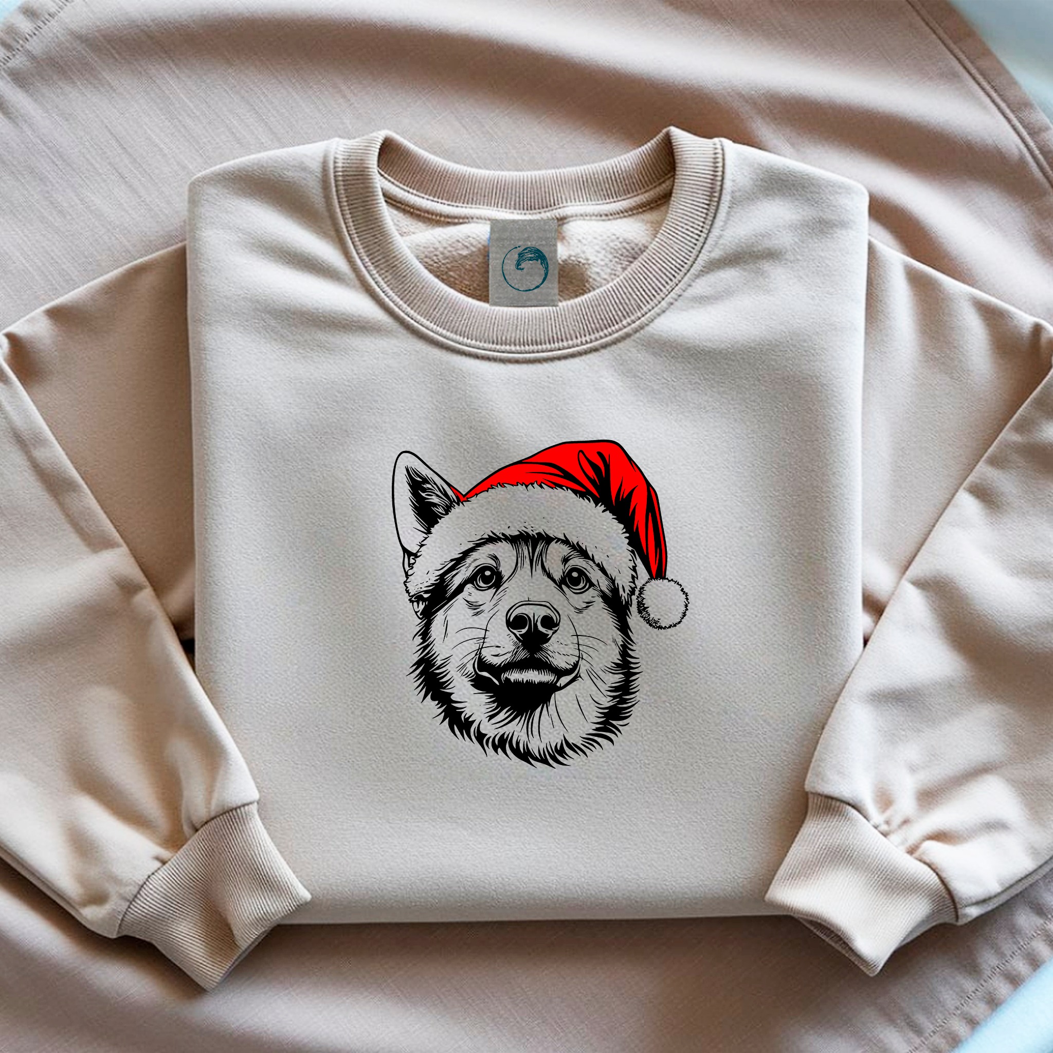Oversized Φούτερ Shiba Inu Santa