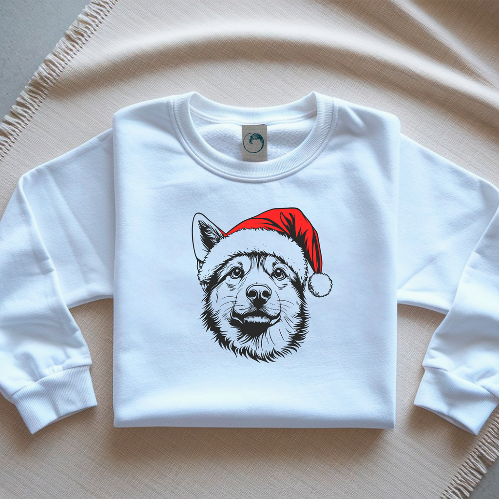 Oversized Φούτερ Shiba Inu Santa