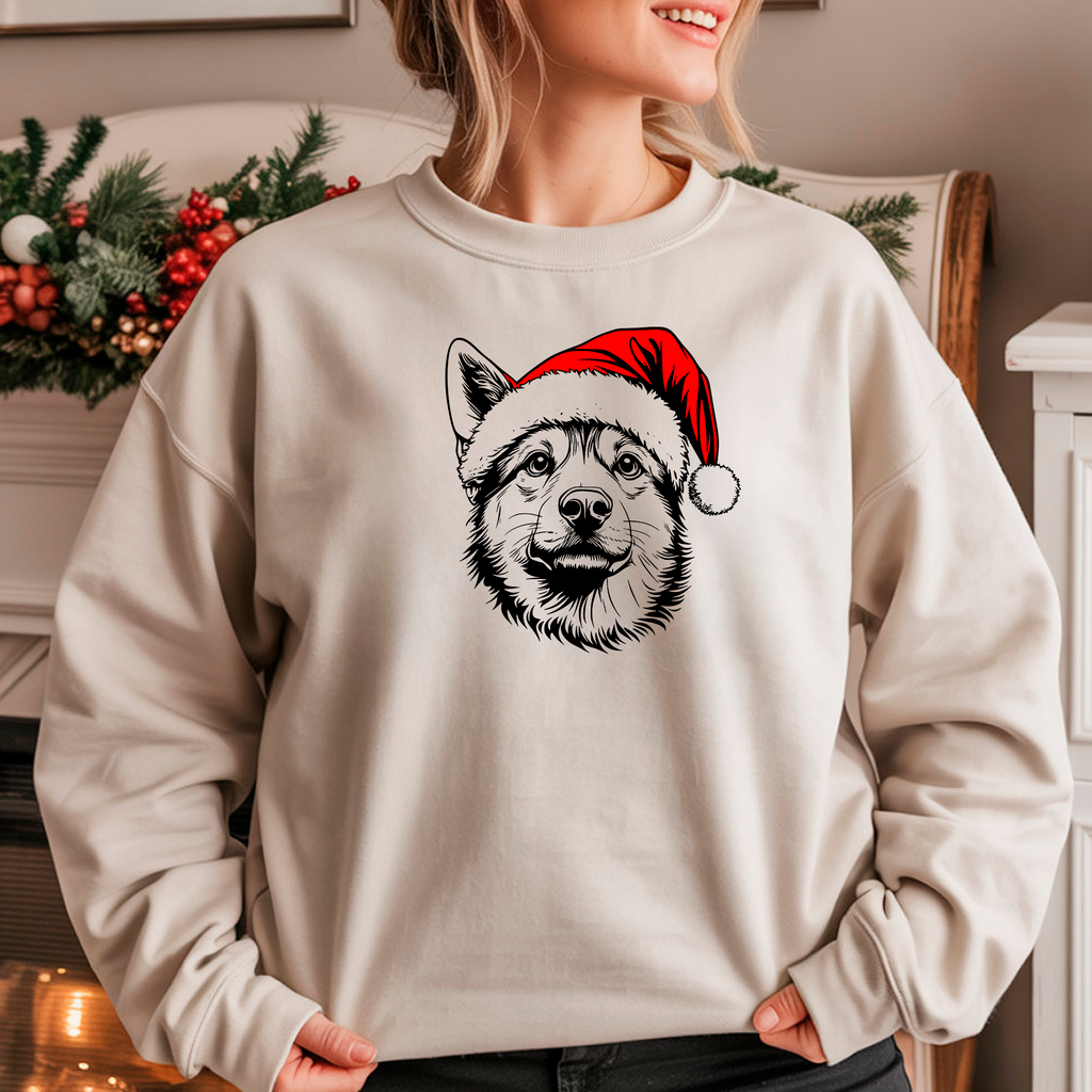 Oversized Φούτερ Shiba Inu Santa