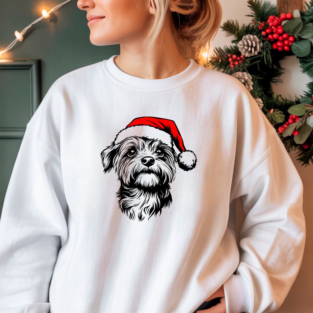 Oversized Φούτερ Yorkshire Terrier Santa