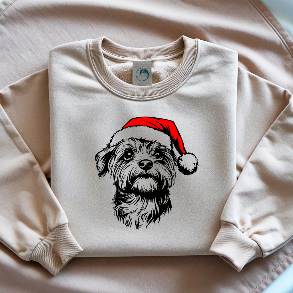 Oversized Φούτερ Yorkshire Terrier Santa