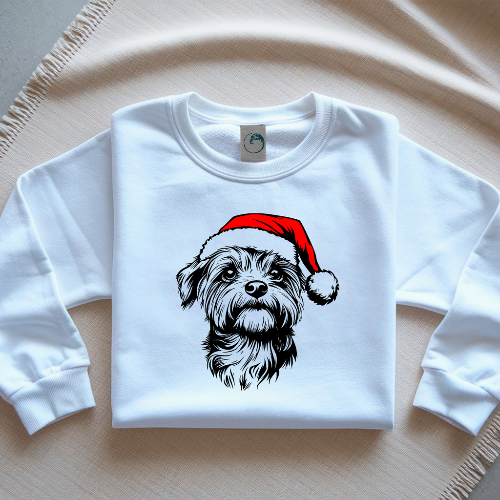 Oversized Φούτερ Yorkshire Terrier Santa