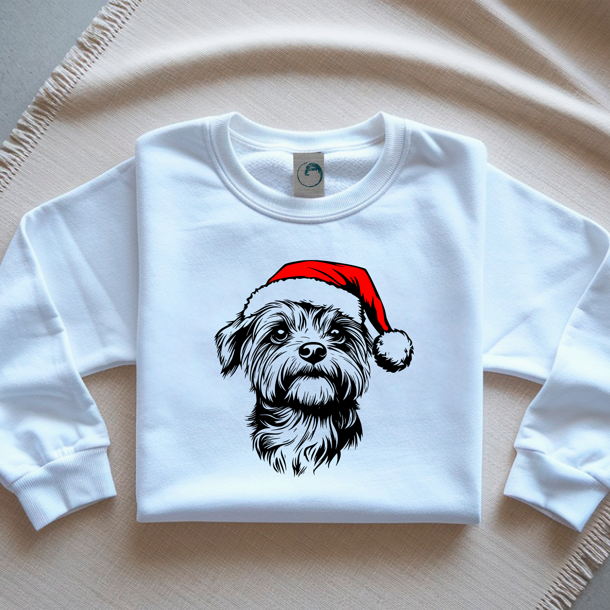 Oversized Φούτερ Yorkshire Terrier Santa